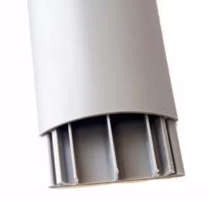 2 Channel Floor Trunking Grey