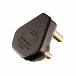 3 PIN Plug Black Top Shaved 45 DEG